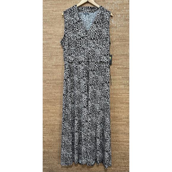 Leopard Print Maxi Dress Vince Camuto Size 2X - Picture 1 of 5